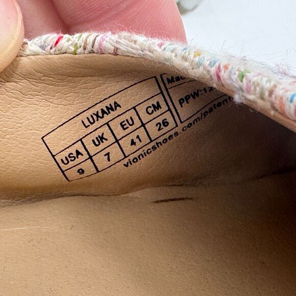 VIONIC Luxana Pink Multicolor Tweed Slip On Ballet Flats Size 9 - Picture 9 of 9